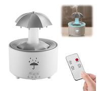 Humidificateur parapluie, humidificateur à vapeur froide 300 ml avec télécommande, réglages de minuterie, humidificateur 7 couleurs et diffuseur d'huiles essentielles, idéal pour les grandes white