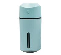 Humidificateur portable pour voiture avec réservoir d'eau de 320 ml, double modes de brume et fonctionnement silencieux, veilleuse sept couleurs pour la maison, le bureau ou les voyages, bleu