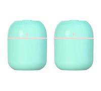 Humidificateur portable USB 220 ml pour voiture, maison, bureau, diffuseur d'huiles essentielles avec arrêt automatique, compatible avec batterie externe pour ordinateur portable, blanc/vert/rose