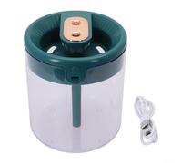 Humidificateur portable USB de 2 L avec double buse de pulvérisation, fonctionnement ultra silencieux sous 36 décibels, modes de pulvérisation réglables pour humidification personnalisable (vert)