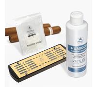 Humidificateur pour cave à Cigares, Humidor Solutions & Humidificateur à cigares Set,inclure Humidificateurs cigares,7 oz Solution humidor de Cave Cigares,Cristal -1 à 100 cigars cubain
