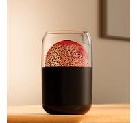 Humidificateur pour chambre à coucher, 300 ml, mini portable avec arrêt automatique USB, motif montagne de flammes colorées LED Mist Maker (Planète noire)