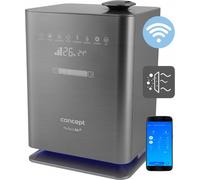 Humidificateur pour pièces jusqu'à 50 m2 Lampe UV UVC LED Display Wi-Fi Timer Contrôle automatique de l'humidité