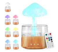Humidificateur Rain Cloud avec Télécommande, 3 en 1 Humidificateur/Diffuseur d'arômes/Diffuseur d'huile de Veilleuse 7 Couleurs, Diffuseur d'huiles Essentielles de Chevet de Chambre à Coucher