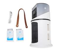 Humidificateur refroidisseur d'air portable USB, ventilateur refroidi à l'eau avec réservoir de 500 ml, veilleuses 7 couleurs pour dortoir, bureau, utilisation en extérieur,