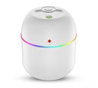 Humidificateur silencieux pour chambre à coucher avec buse rotative, facile à nettoyer, design sans filtre pour la maison et le bureau (trèfle porte-bonheur, blanc)