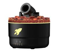 Humidificateur simulé - Diffuseur d'arômes volcaniques avec brouillard anillet fumée | Tourelle huiles essentielles Minuterie intelligente | Lumière d'ambiance LED 7 couleurs décoration chambre