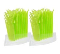 Humidificateur Terrarium pour Reptiles 2 Pièces, Décor Plante PVC | Base Incluse, Aspect Herbe Réaliste et Couleur Naturelle, pour Vivarium, Boîte D'alimentation, sans Alimentation