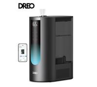 Humidificateur ultrasonique intelligent DREO - Réservoir de 6L, humidification rapide de 500mL/h, brouillard chaud et froid, contrôle via application intelligente, contrôle précis de l'humidité à 5%, 