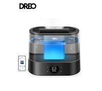 Humidificateur ultrasonique intelligent DREO - Réservoir d'eau de 4 L, autonomie de 30 h, contrôle via application, 6 niveaux de brume, ultra silencieux, diffuseur d'arômes, remplissage facile par le
