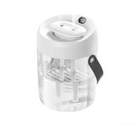 Humidificateur USB de grande capacité avec deux buses et affichage numérique pour une hydratation efficace (blanc)