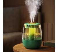 Humidificateur USB de grande capacité, humidificateur de bureau USB de grande capacité avec affichage numérique, mini purificateur d'air portable pour la maison, la chambre à coucher, le bureau (vert)