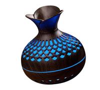Humidificateur USB Flower Wood Ain avec 2 Modes de Brume, capacité de 300 Ml, 7 Lumières de Couleur pour Bureau, Design en Bois, Diffuseur d'arôme Portable pour Chambre à