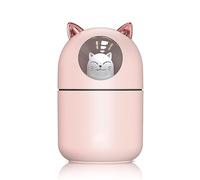 Humidificateur USB Humidificateur Mini portable nuisible avec une lumière LED de couleur pour les bureaux CHAUDS PLASSE 300 ml (Blanc) (Rose)