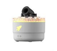 Humidificateur USB pour mini diffuseur d'arômes avec lumière LED, diffuseur d'aromathérapie 8 x 8 x 17 cm, blanc/noir, pour la relaxation et l'hydratation de l'air (noir - artillerie)