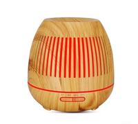 Humidificateur USB silencieux 400 ml avec veilleuse et design grain de bois pour aromathérapie diffuseur (YX130)