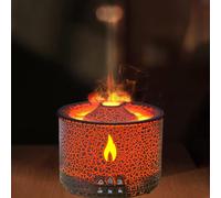 Humidificateur volcanique 300 ml, diffuseur d'huiles essentielles de flamme de méduse - Modes pulsant/continu, arrêt automatique sans eau, humidification de l'air, diffuseur de flamme pour