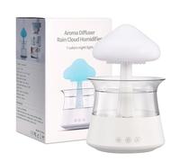 Humidificateurs Cloud Rain, 300 ML Humidificateur Rain Cloud avec 7 lumières LED de Couleur, Diffuseur Humidificateur pour Maison, Bureau et Maison (Blanc)