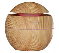 Humidificateurs pour chambre à coucher, humidificateur d'air, diffuseur d'arômes USB, 300 ml, grain de bois 7 LED, huile essentielle électrique 5 V, grain de bois clair