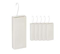 Humidificateurs Relaxdays pour radiateurs, Lot de 6, en céramique, humidificateurs d'air, Blancs.
