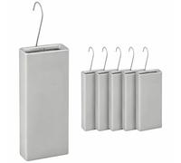 Humidificateurs Relaxdays pour radiateurs, lot de 6, gris clair | Chauffage par évaporation d'eau, à suspendre, en céramique, humidificateur d'intérieur