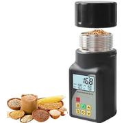 Humidimètre à grains - Testeur d'humidité pour 25 variétés de céréales, plage de mesure de 4,6 à 36 %, capacité d'échantillonnage de 90 ml, affichage numérique, 99 groupes de données stockables