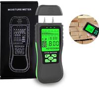 Humidimètre Indicateur d'humidité Humidimètre avec écran LCD 8 échelles d'étalonnage et fonction d'arrêt automatique Humidimètre pour bois Carton Béton Papier Briques