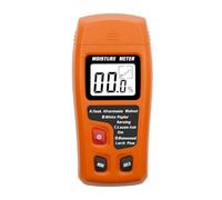 Humidimètre numérique Humidimètre Numérique Pour Bois, 5 Pièces, 4 Modes De Mesure, Écran LCD Rétroéclairé, Détecteur Fuite À Arbre Rotatif pour bois et carton(Orange)