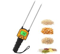 Humidimètre numérique portable pour grains avec sonde en acier au carbone, écran LCD rétroéclairé, pour le riz, le blé, le maïs, le soja, les arachides et plus encore, idéal pour l'agriculture