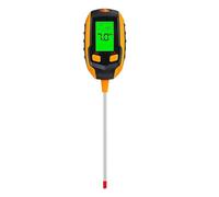 Humidimètre numérique Testeur de sol en pot domestique 5 en 1/4 en 1, détecteur de pH, compteur d'acidité, compteur d'éclairement, hygromètre de température, humidimètre pour bois et carton(4 IN1)