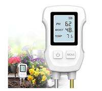 Humidimètre numérique Testeur de sol numérique LCD 3 en 1, pH/humidité/température, avec rétroéclairage, for plantes d'intérieur, jardin, pelouse, ferme pour bois et carton