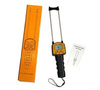 Humidimètre portable pour foin et grains avec poignée antidérapante, écran LCD, diffusion vocale, réglage de la déviation et fonctions d'alarme sans batterie