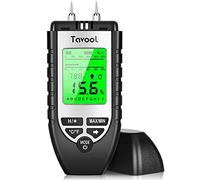 Humidimètre pour bois - Détecteur d'humidité numérique - Détecteur d'humidité de type broche pour matériaux de construction en bois, murs en bois de chauffage, sol en papier (argenté)