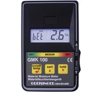 Greisinger GMK 100 Humidimètre pour matériaux Plage de mesure de l'humidité de construction 0 à 8 % vol Plage de mesure de l'humidité du bois 0 à 100 % vol