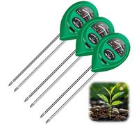 Humidimetre, Testeur Humidité plante, Testeur de Sol 3 en 1 avec PH/Éclairement Lumineux/Humidité, Hygrometre Plante pour Pot de Fleurs, Jardin, Ferme, Cour, Pas de Piles Nécessaires (3pcs)
