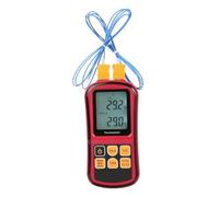 Humidimètre, Thermomètre numérique à thermocouple à double canal avec deux sondes thermocouples, écran LCD rétroéclairé