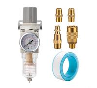 Humidité Air 1/4 NPT Réservoir Transparent Humidité Air 1/4 | Alliage pour aluminium pour robuste, max 145 PSI, débit 18 SCFM, pour idéal compresseurs ≤2.68 pour cv, usage industriel