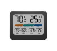 Humidity And Temperature Monitor - Indoor Hygrometer for Accurate Readings, Colorful Big Screen Room Temperature Monitor with Easy Display, Measurement Tool for Nursery Inside Bathroom Car Workplace