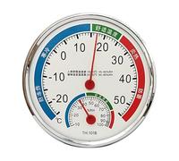 Humidity Monitor, Temperature Gauge, Analog Thermometer, 5.12 Inches, No Battery with Clear Display, Ideal for Greenhouse Basement Bathroom Kitchen Bedroom Storage Planting Room Use