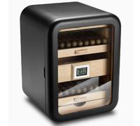 Humidor de Bureau pour Cigares avec Hygromètre Numérique et Humidificateur, Tiroirs en Cèdre d'Espagne pour 110 Cigares, Présentation Élégante pour Bureau, Bar, Cadeau Cigariste