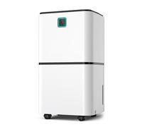 HUMILABS Déshumidificateur électrique 12 litres/24, convient pour les pièces, caves et salons d'environ 80 m³ (30 m²), mode veille, sécurité enfant, déshumidificateur de cave avec tuyau de vidange