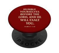 Humiliez-Vous Devant Dieu, il Vous exaltera (Jacques 4:10) PopSockets PopGrip Adhésif