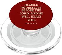 Humiliez-Vous Devant Dieu, il Vous exaltera (Jacques 4:10) PopSockets PopGrip pour MagSafe
