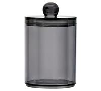 Humkopnl Boîte de rangement pour cotons-tiges - Noir - Boîte de rangement pour cotons-tiges - Distributeur de boules de coton - Boîte de rangement pour salle de bain