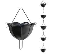 Humkopnl Chaînes de gouttière - 1 m résistant aux intempéries et Robuste | Chaîne de gouttière d'extérieur - pour récolter l'eau de Pluie, Entretien du Jardin, Cour, Porche, Toit de