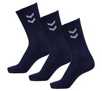 hummel Basic Sock Lot de 3 paires de chaussettes Taille 31-35 Bleu marine, gris, 11