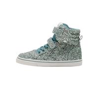 hummel Baskets à Fermeture Velcro Mid Slimmer Stadil pour Fille Taille, Bleu minéral., 26 EU