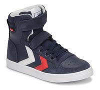 hummel Mixte enfant Slimmer Stadil Leather High Jr Baskets Hautes, Bleu Peacoat 7666, 36 EU