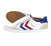 hummel Baskets basses unisexes pour adulte, Blanc Bleu Rouge Gum, 43 EU