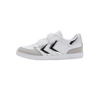 hummel Baskets Basses Victory avec Fermeture Velcro - Taille Enfant, Blanc., 26 EU